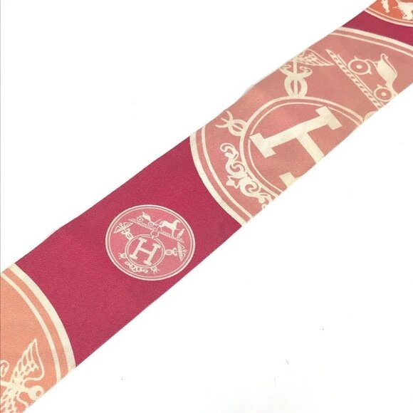 HERMES Twilly Scarf silk pink - Picture 7 of 16